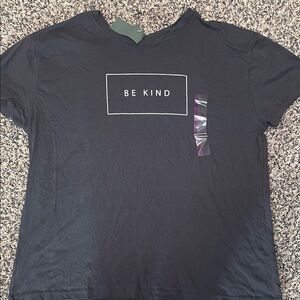 Doe. Be Kind Dark Gray Graphic Tee Cotton Plus Size 2X | NWT